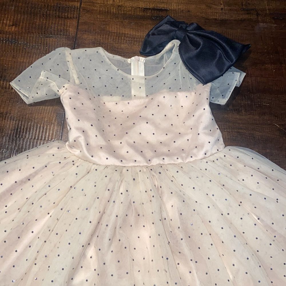 Trish Scully Child High low dress Size 5 Polka Dot